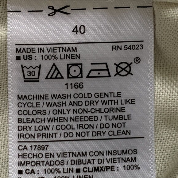 Old Navy Walking Shorts Men Size 40 NWT Washable Linen Ultimate Slim Beige - Picture 8 of 8